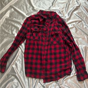 Small red and black plaid shirt